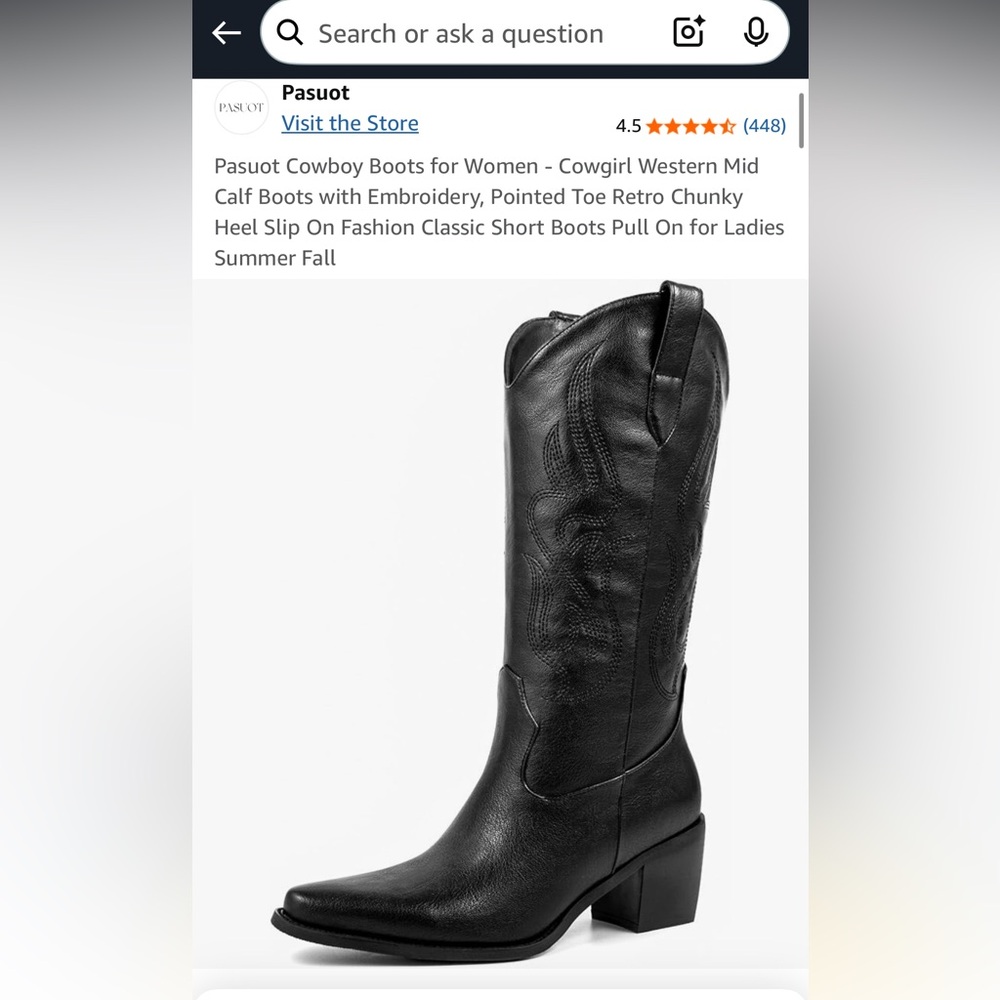 Black cowboy boots